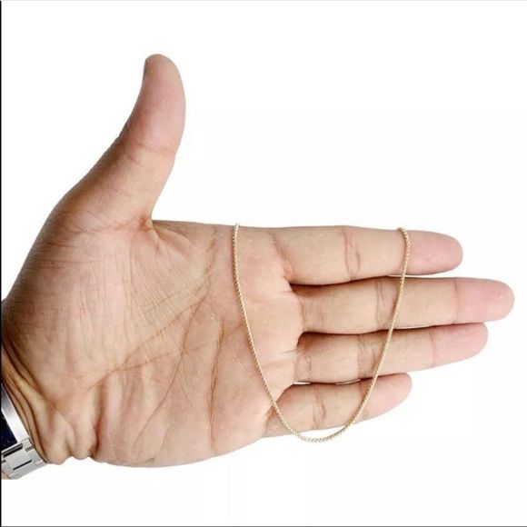 New 14K Solid Gold Box Chain 20” Men Women - Picture 2 of 3